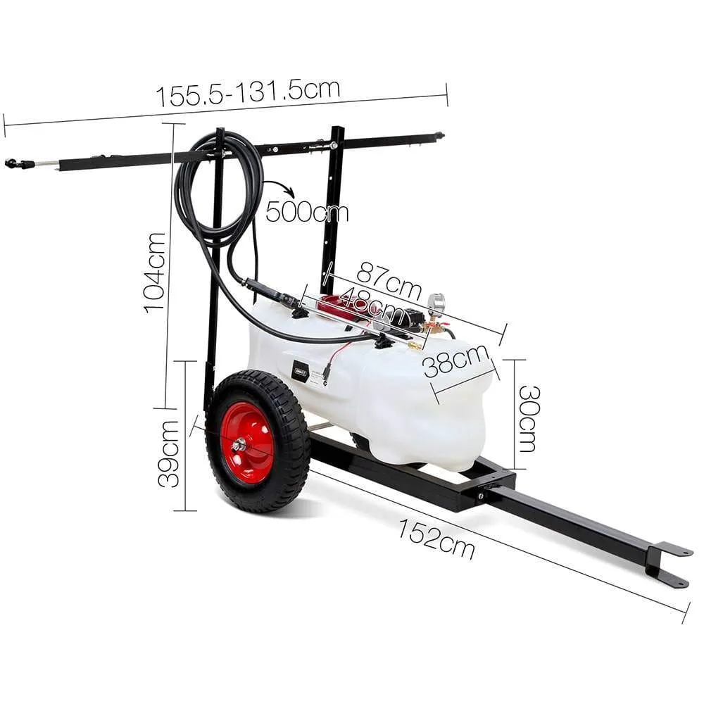 Giantz Weed Sprayer 60L Trailer 1.5M Boom Garden Spray