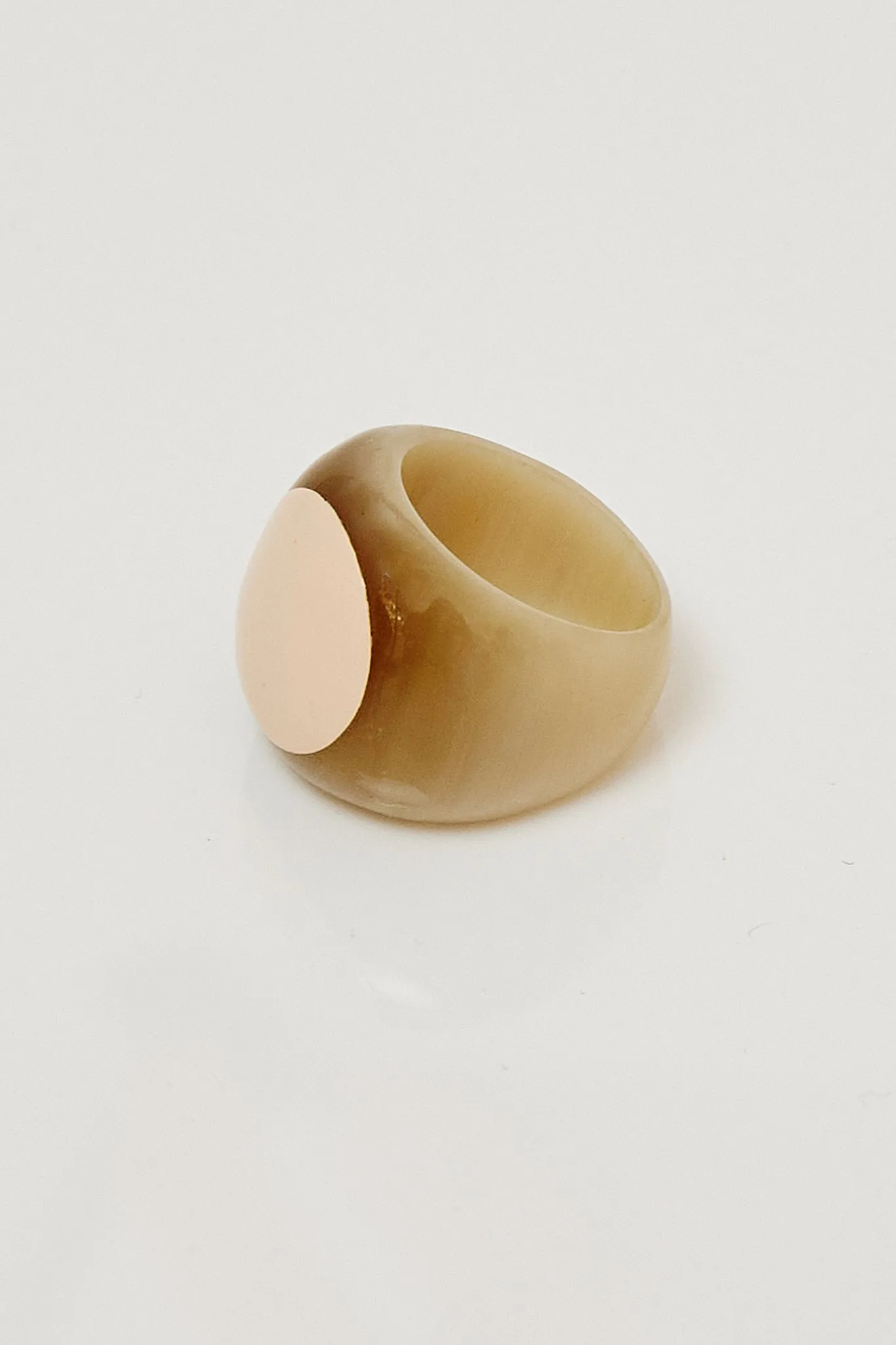 Lacquered Resin Rings - Blush Spot