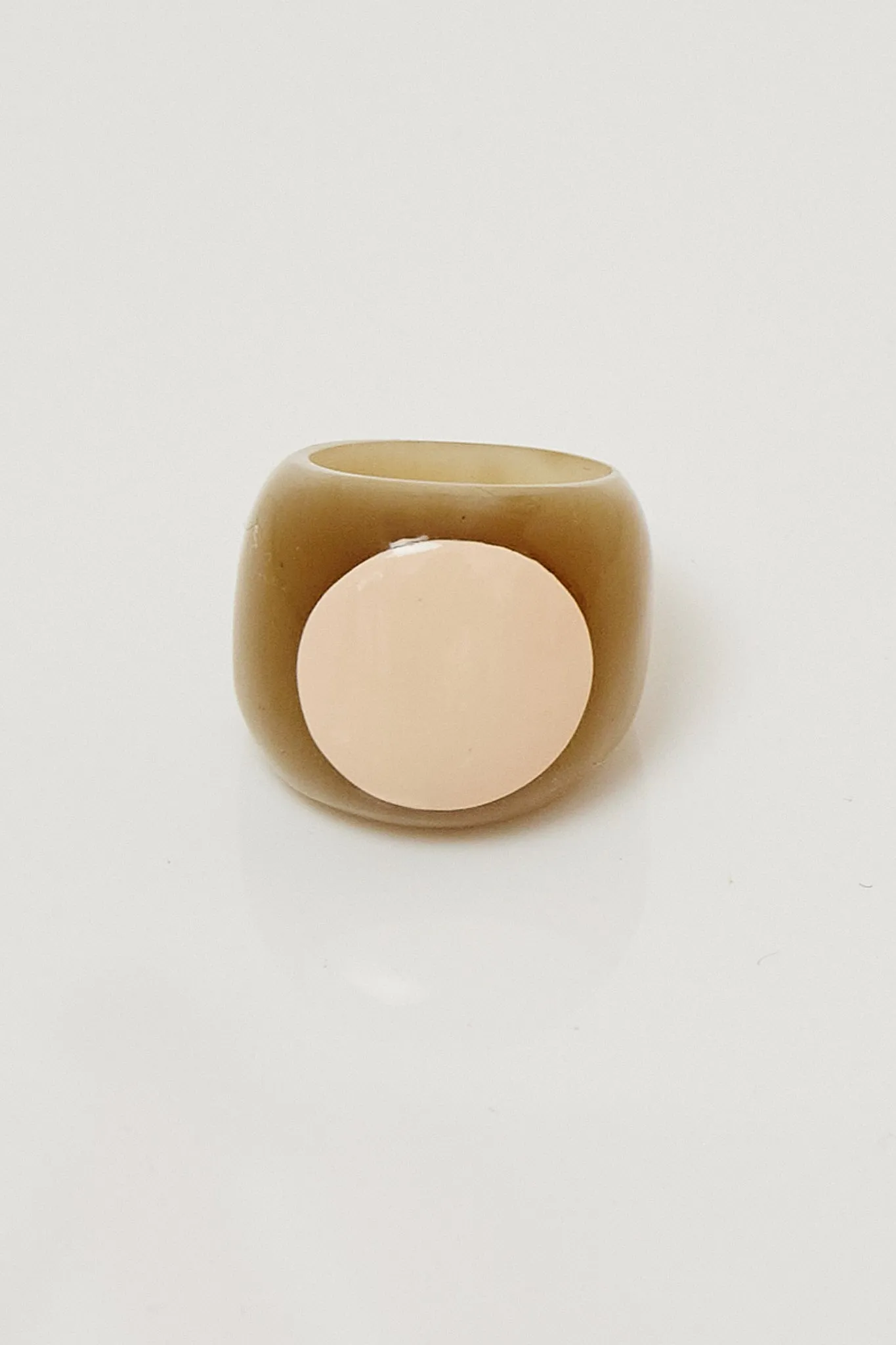 Lacquered Resin Rings - Blush Spot