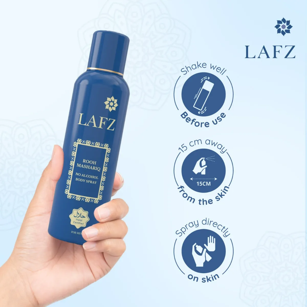 Lafz No Alcohol Perfume (160ml) - Rooh Mashriq