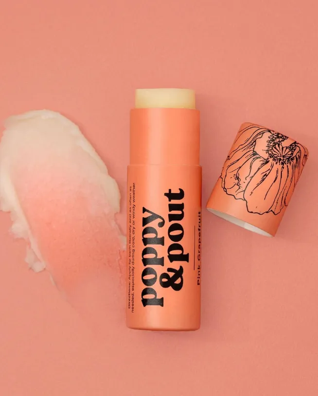 Poppy & Pout Pink Grapefruit Lip Balm