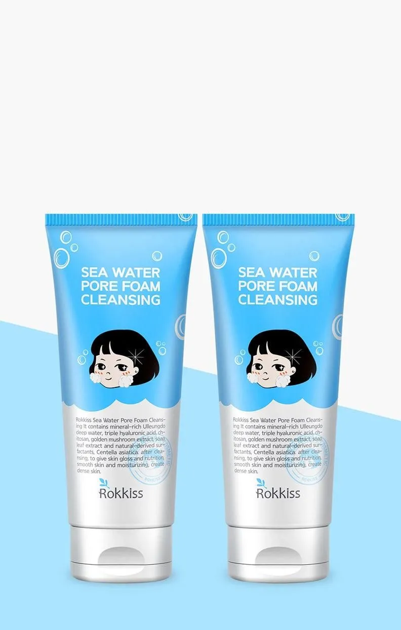 Rokkiss Sea Water Pore Foam Cleansing 120ml*2ea