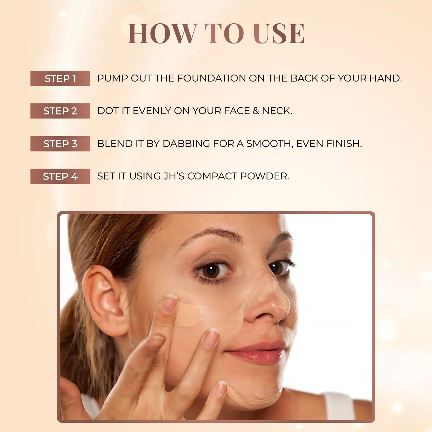 Serum Foundation Dewy Finish SPF 30  with Rosehip and Rice Starch:30 ml