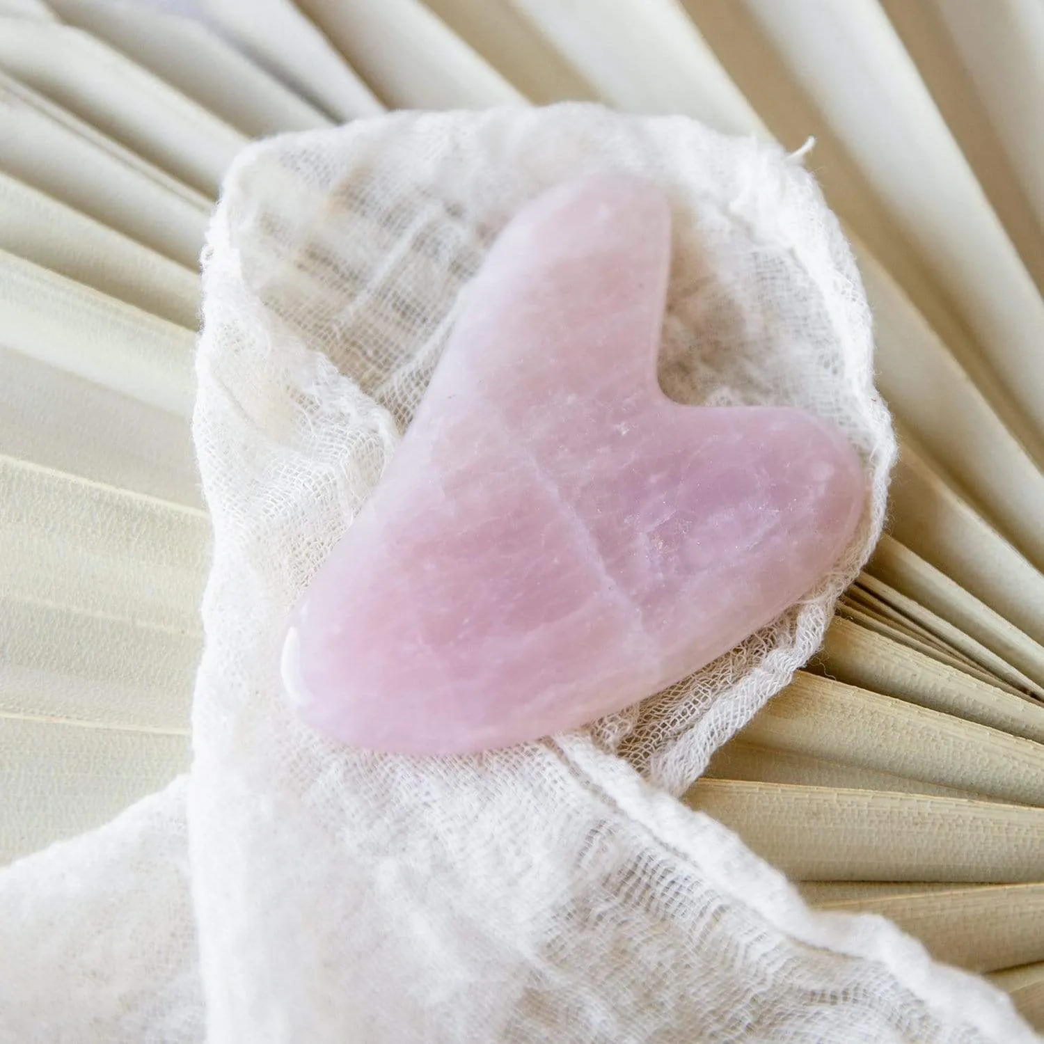 ZeroWasteStore Gua Sha Facial Lifting Tool - Zero Waste Skincare, Plastic Free, Jade or Rose Quartz